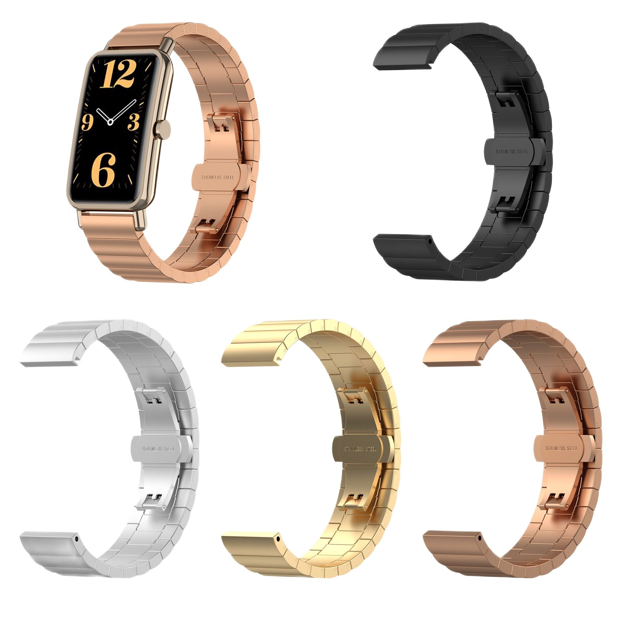 Timex Watches Smartwatch - Pulsera de acero inoxidable de 16mm