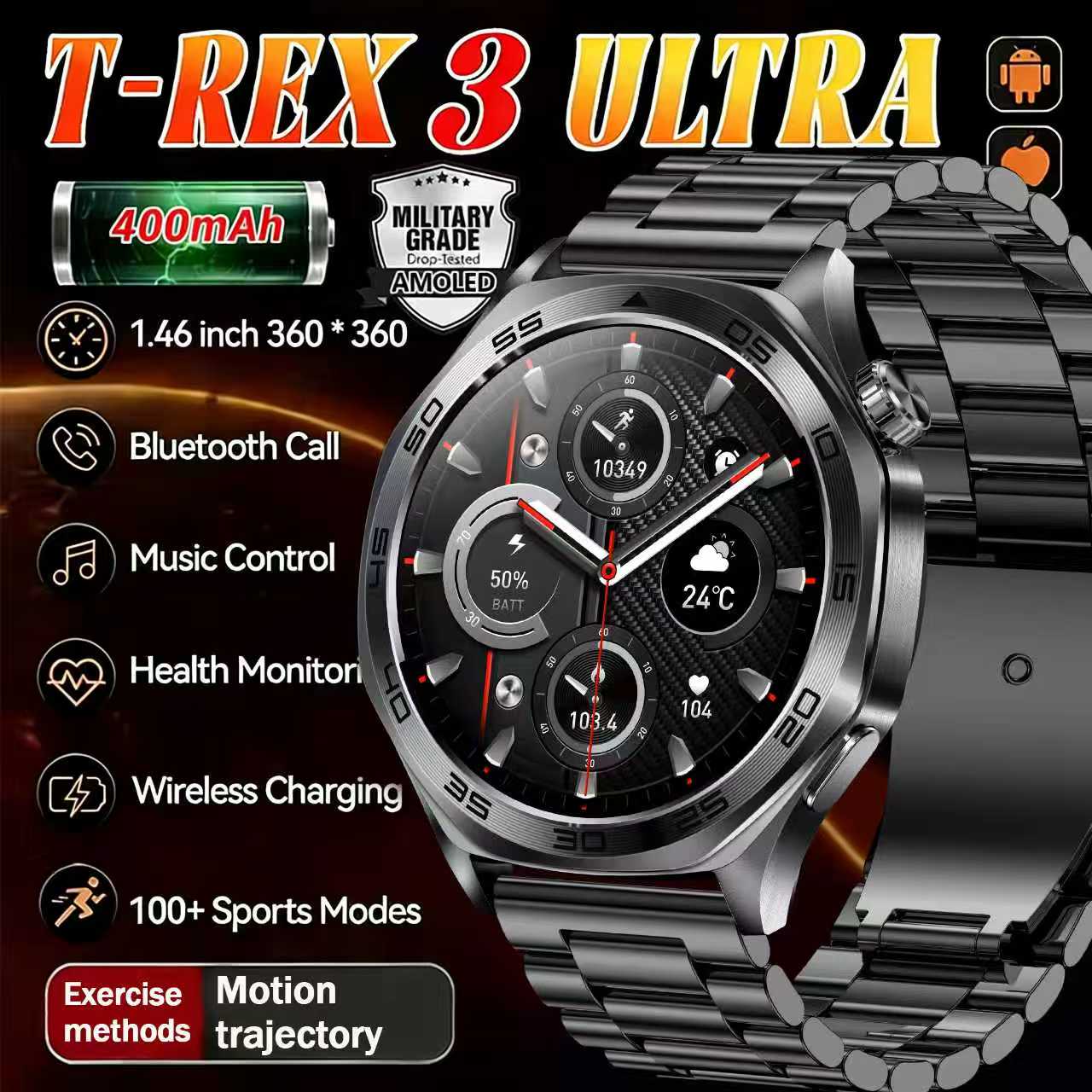 Smartwatch Health Watches - Reloj Inteligente para Hombre 2026, Pantalla