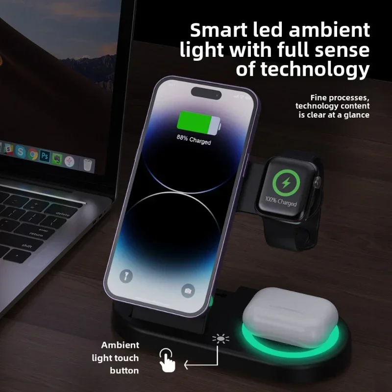 Base de Carga Inalámbrica Rápi - Watch 7 Smartwatch Iphone reseña y precio