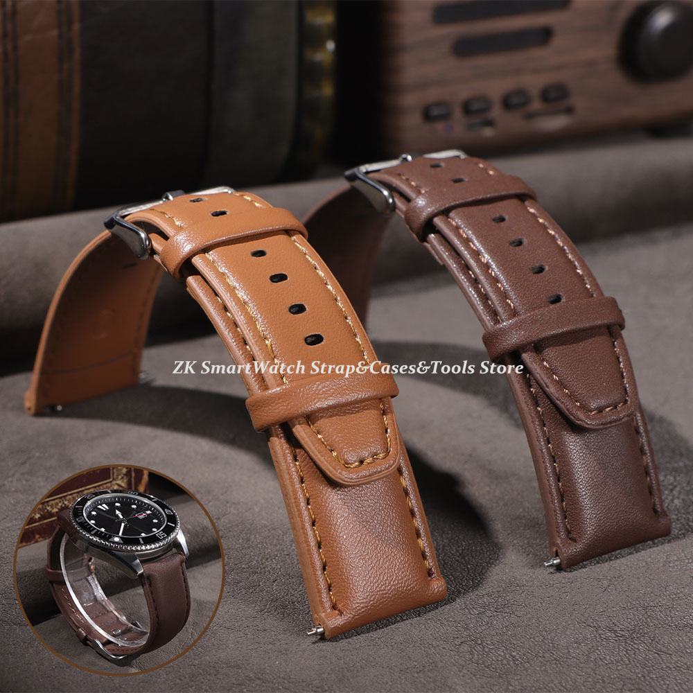 Correa de reloj de cuero de 22 - Smartwatch Vintage Watches For Women reseña y precio