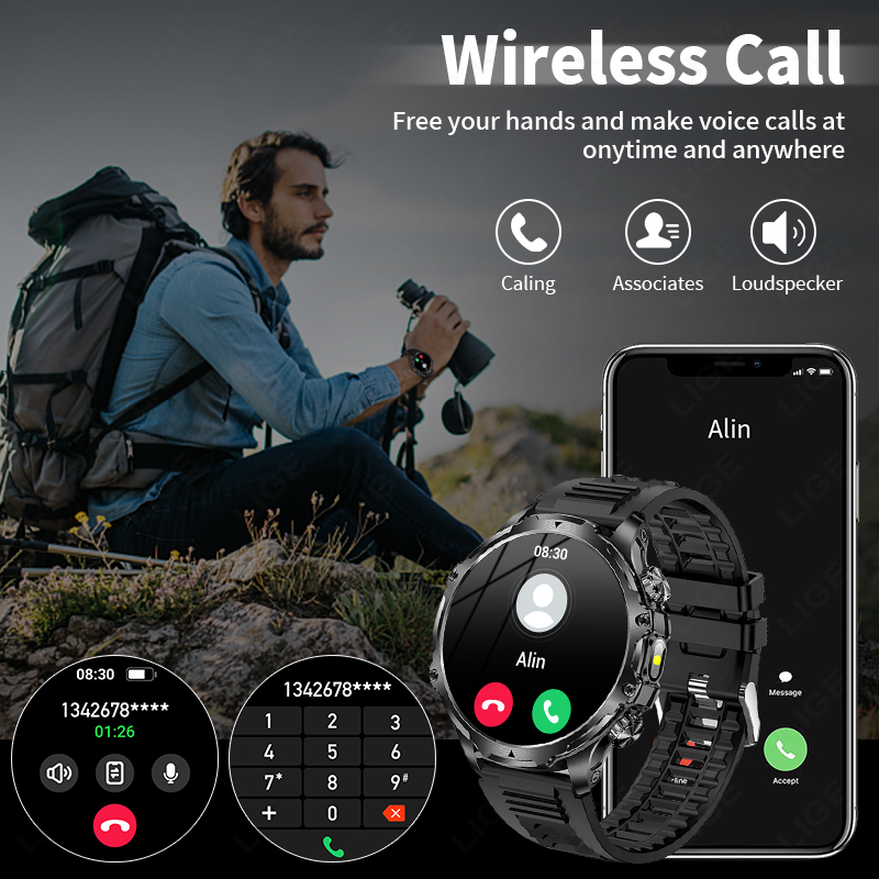 Reloj inteligente LIGE militar - Timex Watches Smartwatch reseña y precio