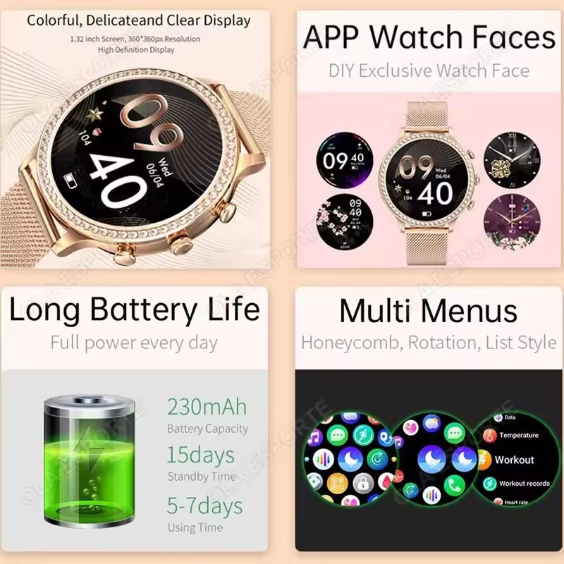 Elegante Reloj Inteligente par - Smartwatch Health Watches reseña y precio